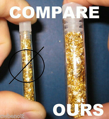 1 Large 5ml Vial, Filled Full Of Gold Leaf Flakes! Great For Gift Giving!!! Wow