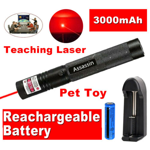 1mw Rechargeable 900mile Red Laser Pointer Lazer Pen Visible Beam+batt+char