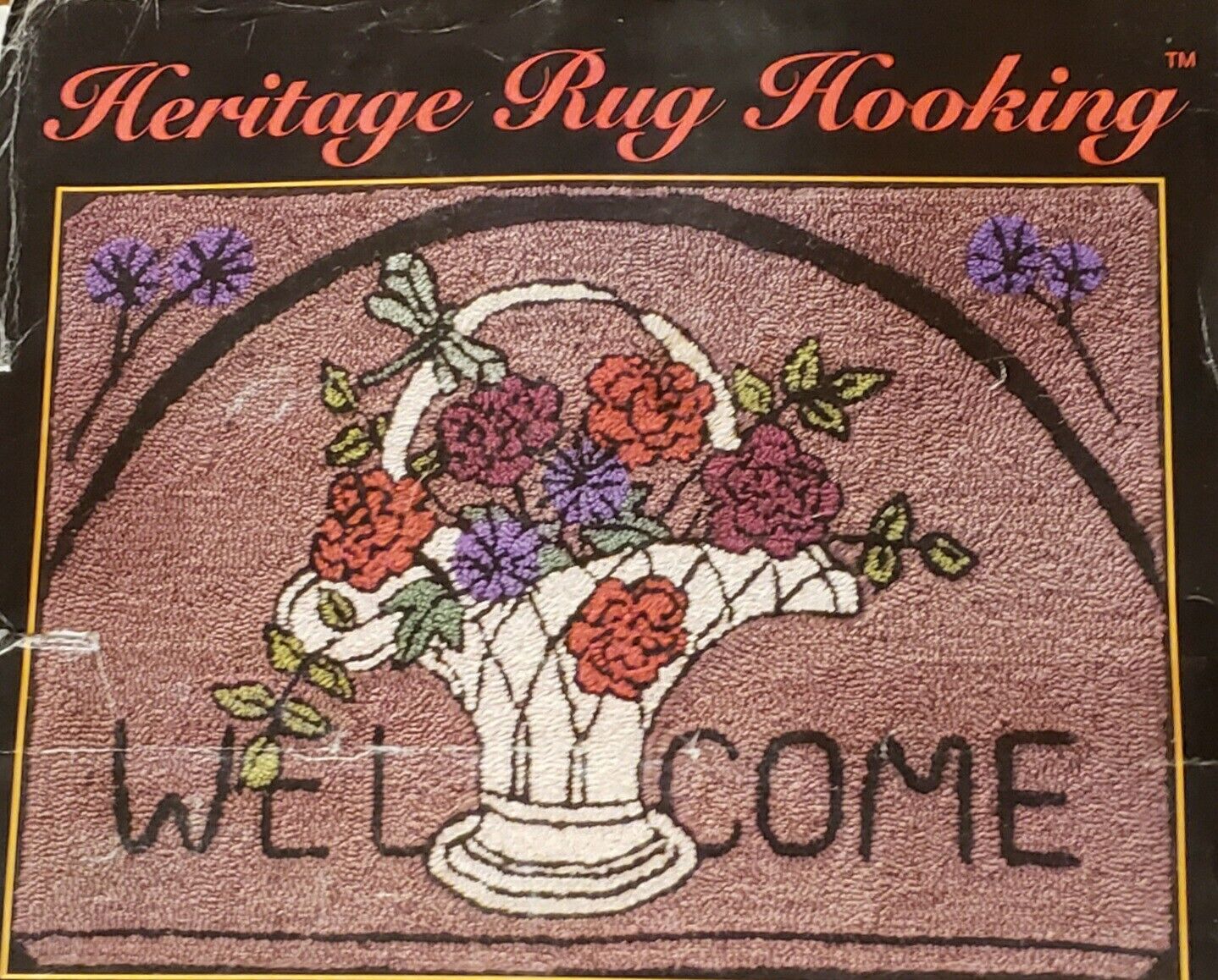 Heritage Rug Hooking Kit Mcg Textiles Vintage Welcome Basket With Tool