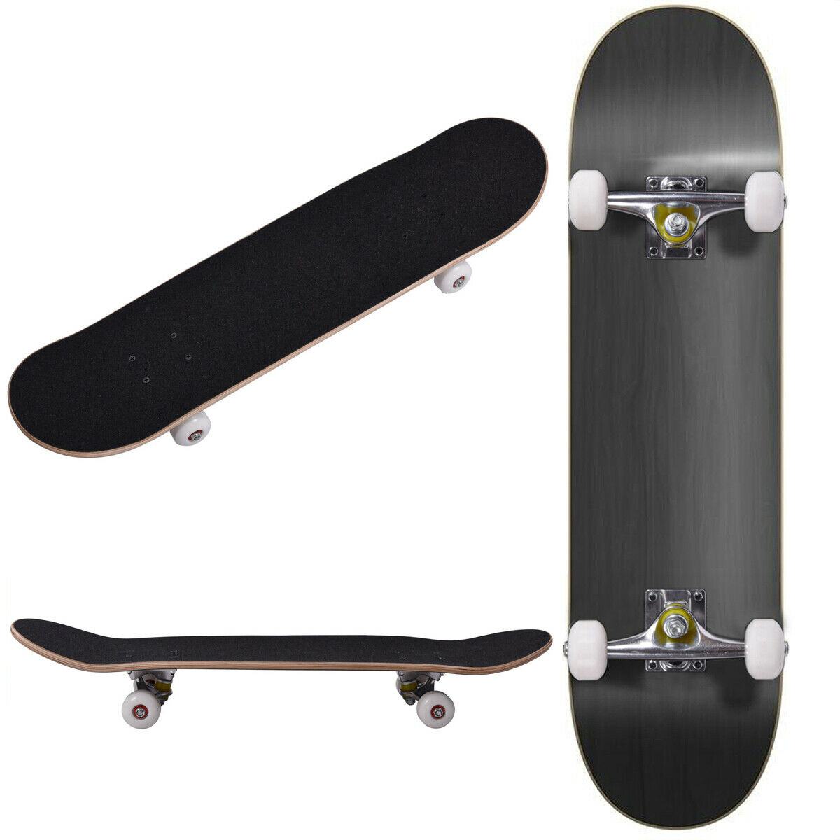 Robbi Blank Complete Skateboard Stained Black 7.75" Skateboards, Ready To Ride