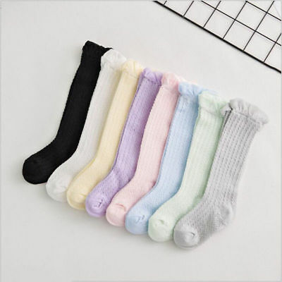 Baby Toddler Girls Cotton Knee High Socks Tights Leg Warmer Stockings For 0-3y