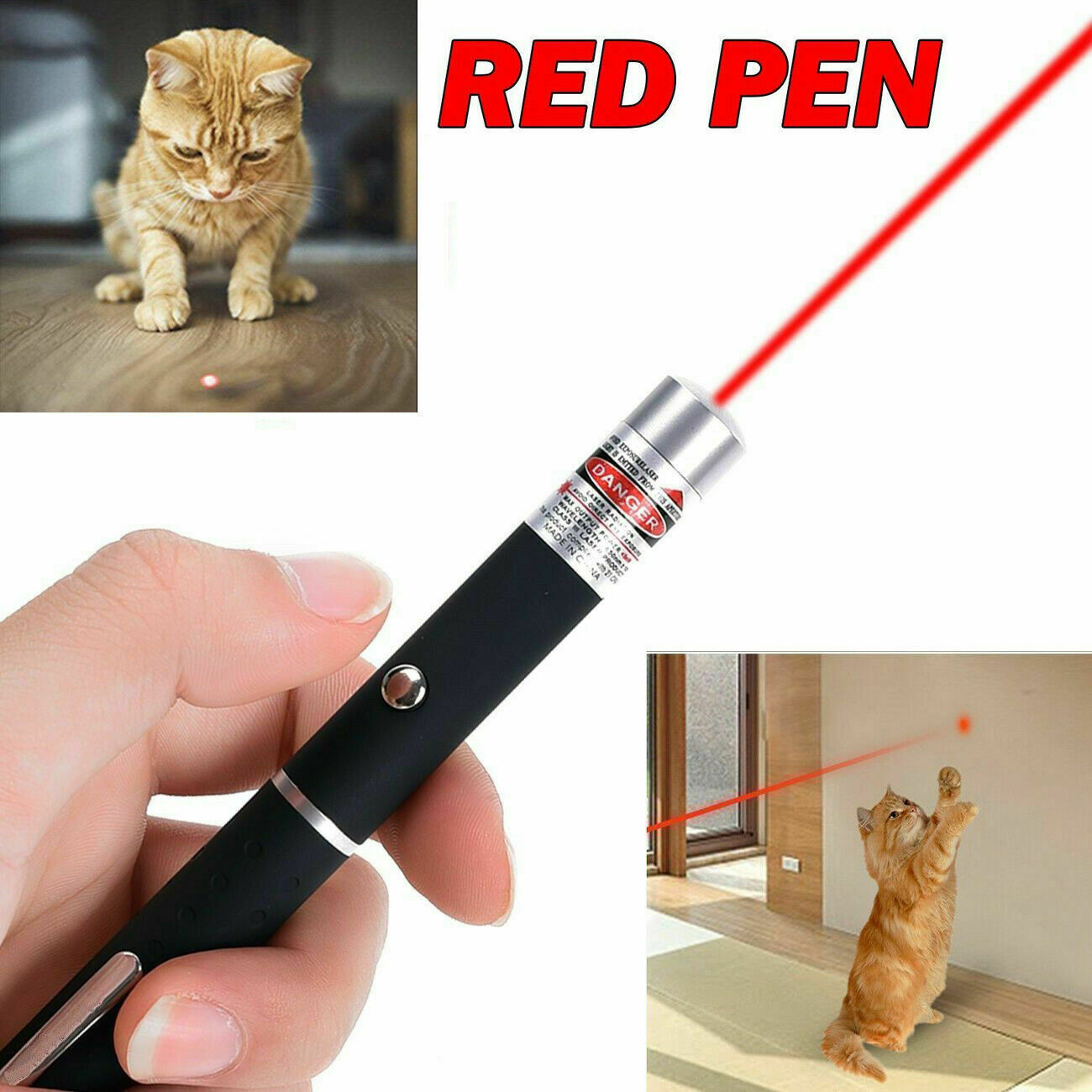 New Strong 900mile 5 Mw Red Laser Pointer Pen Visible Beam Light Lazer For Pet