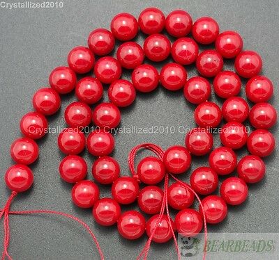 Natural Gemstone Red Coral Round Spacer Beads 2mm 3mm 4mm 5mm 6mm 7mm 8mm 16"