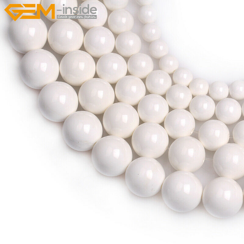 Wholesale Natural White Tridacna Shell Jewelry Making Loose Beads Strand 15"